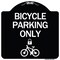 Signmission Bicycle Parking W/ Cycle and LockHeavy-Gauge Aluminum Architectural Sign, 18" x 18", BW-1818-24321 A-DES-BW-1818-24321 - alternate 1